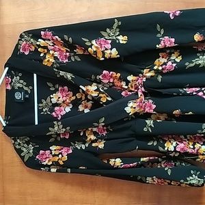 Floral Black Dress